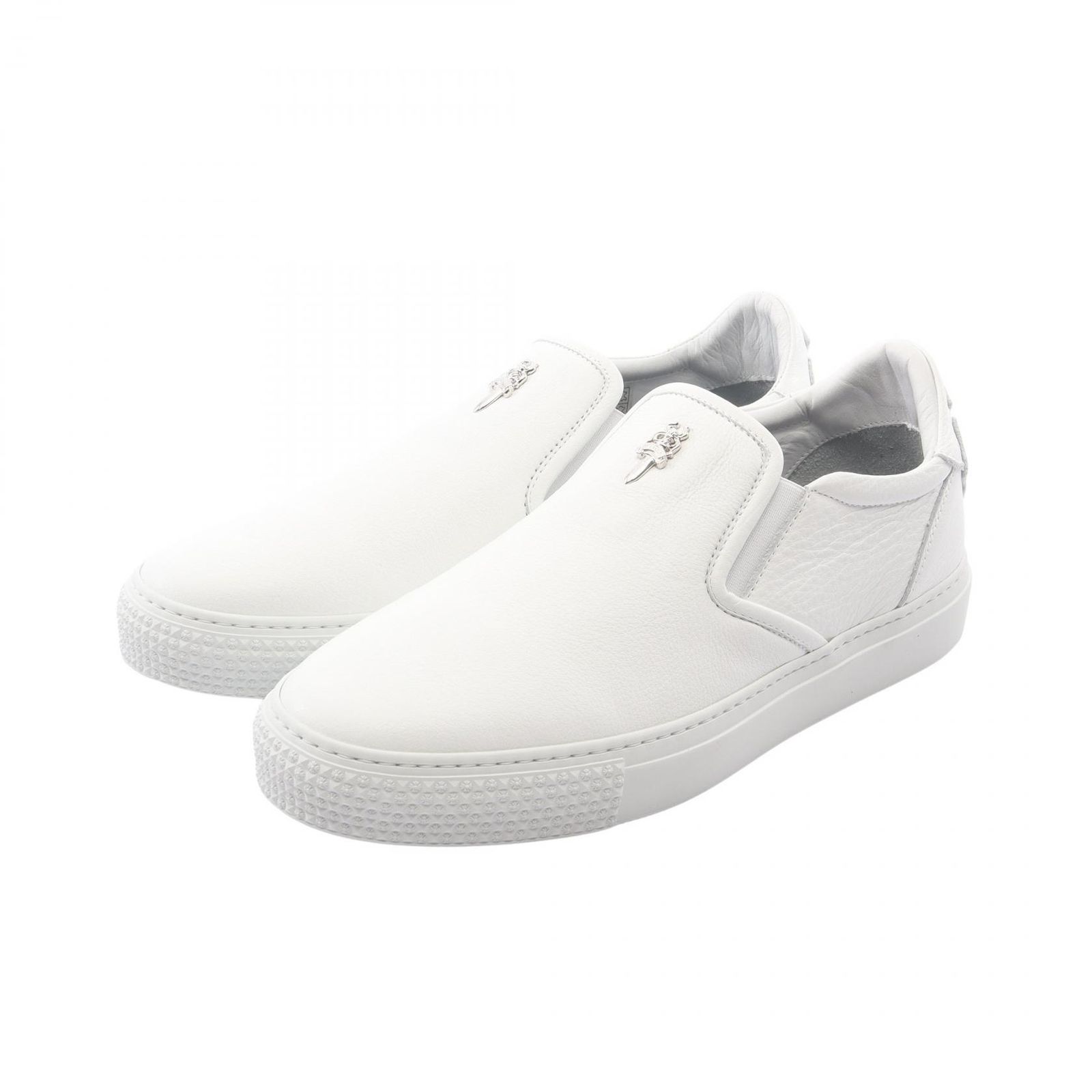 クロムハーツ CHROME HEARTS スリッポン CHプラスパッチ ダガー レザー CHプラス スニーカー メンズ 未使用