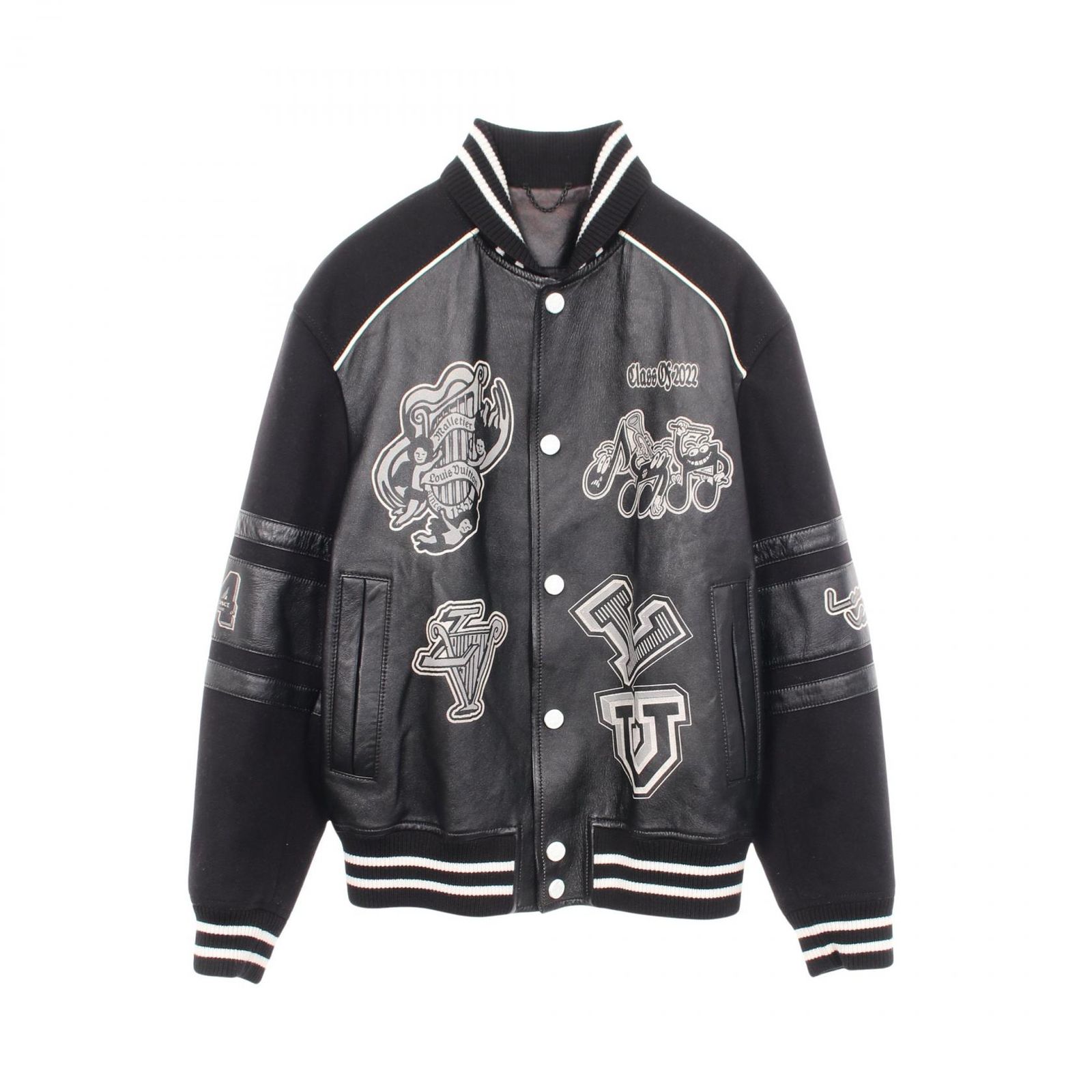 ルイ・ヴィトン LOUIS VUITTON ブルゾン ロゴ バーシティブルゾン RM231M U35 HOL07E レザー ウール ジャケット メンズ Used A