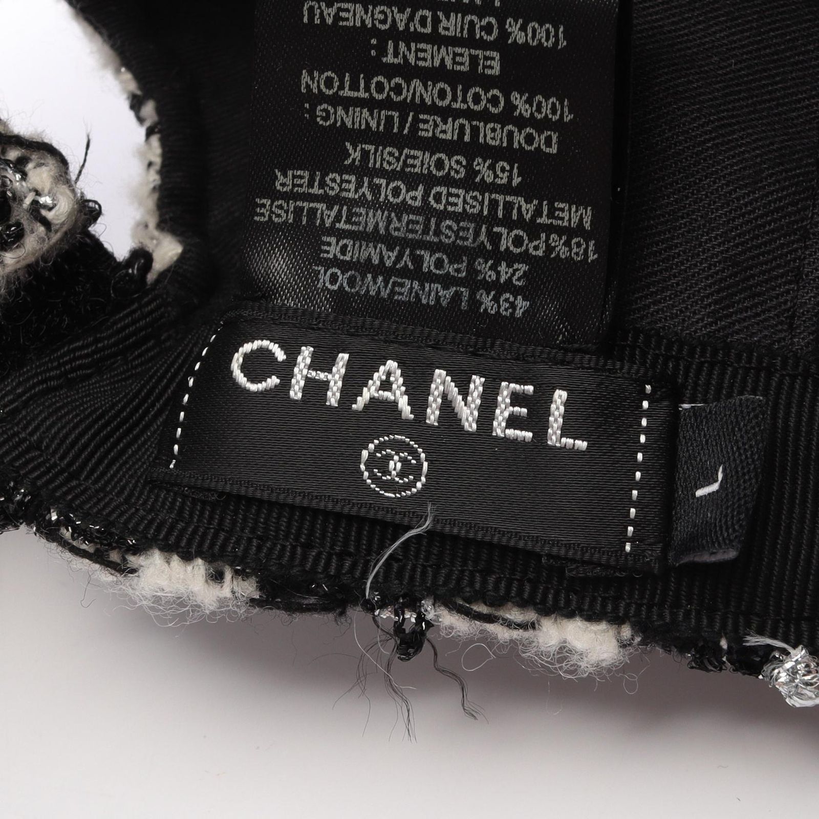 シャネル CHANEL キャップ ココマーク ツイード ウール ナイロン ココ 