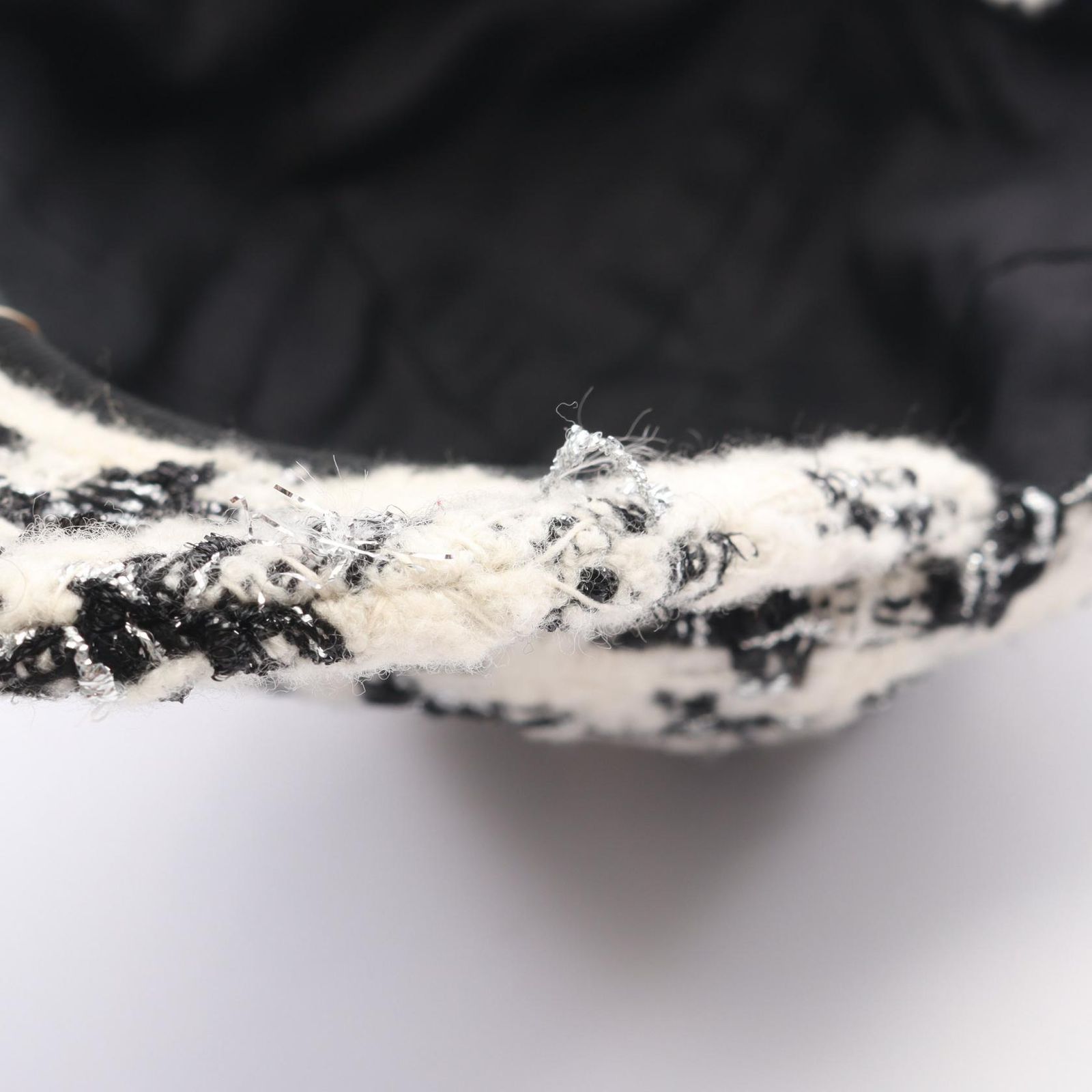 シャネル CHANEL キャップ ココマーク ツイード ウール ナイロン ココ 