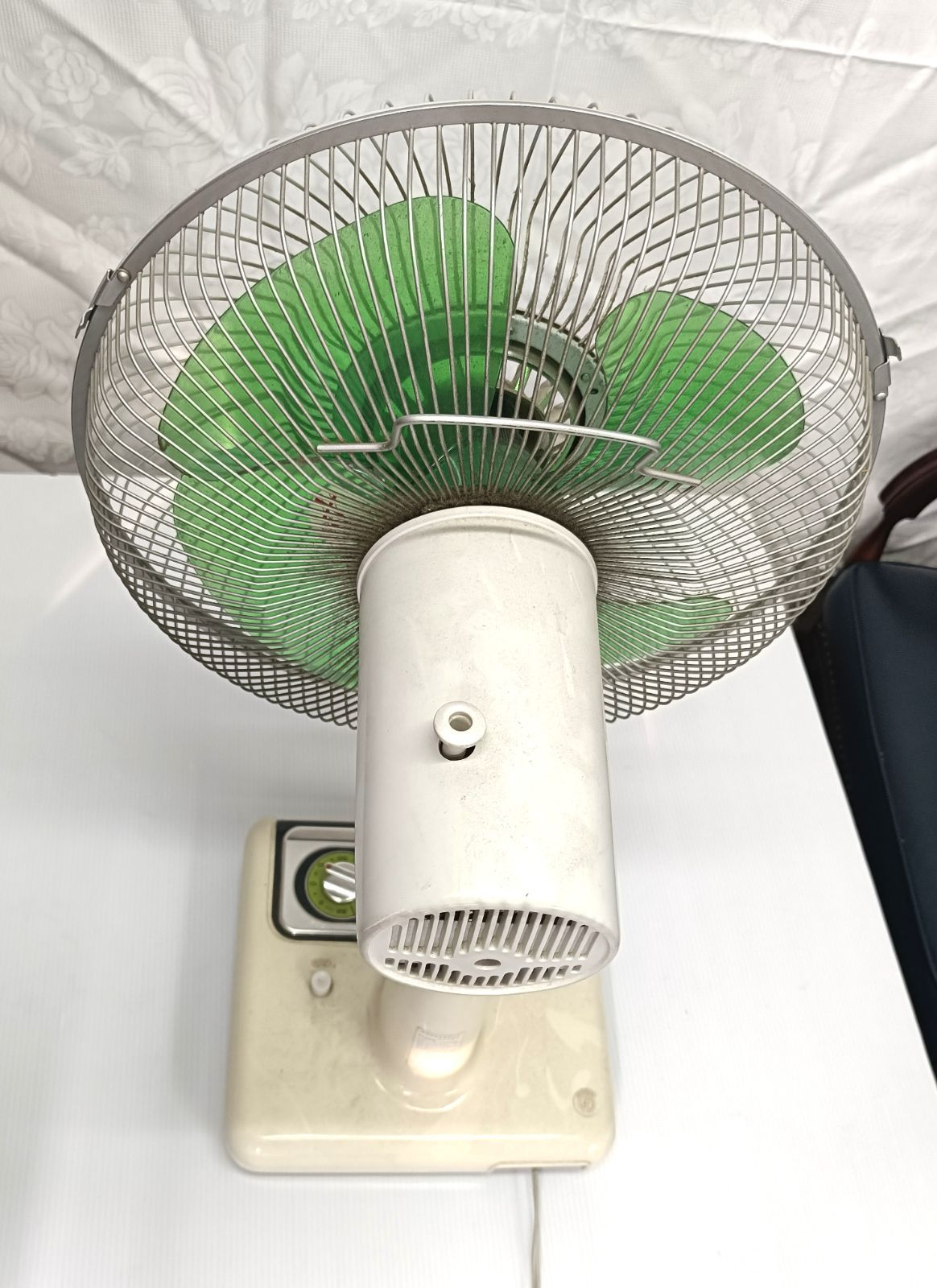昭和レトロ 東芝 扇風機 H-30P20G グリーン羽根 30cm TOSHIBA アンティーク 動作品