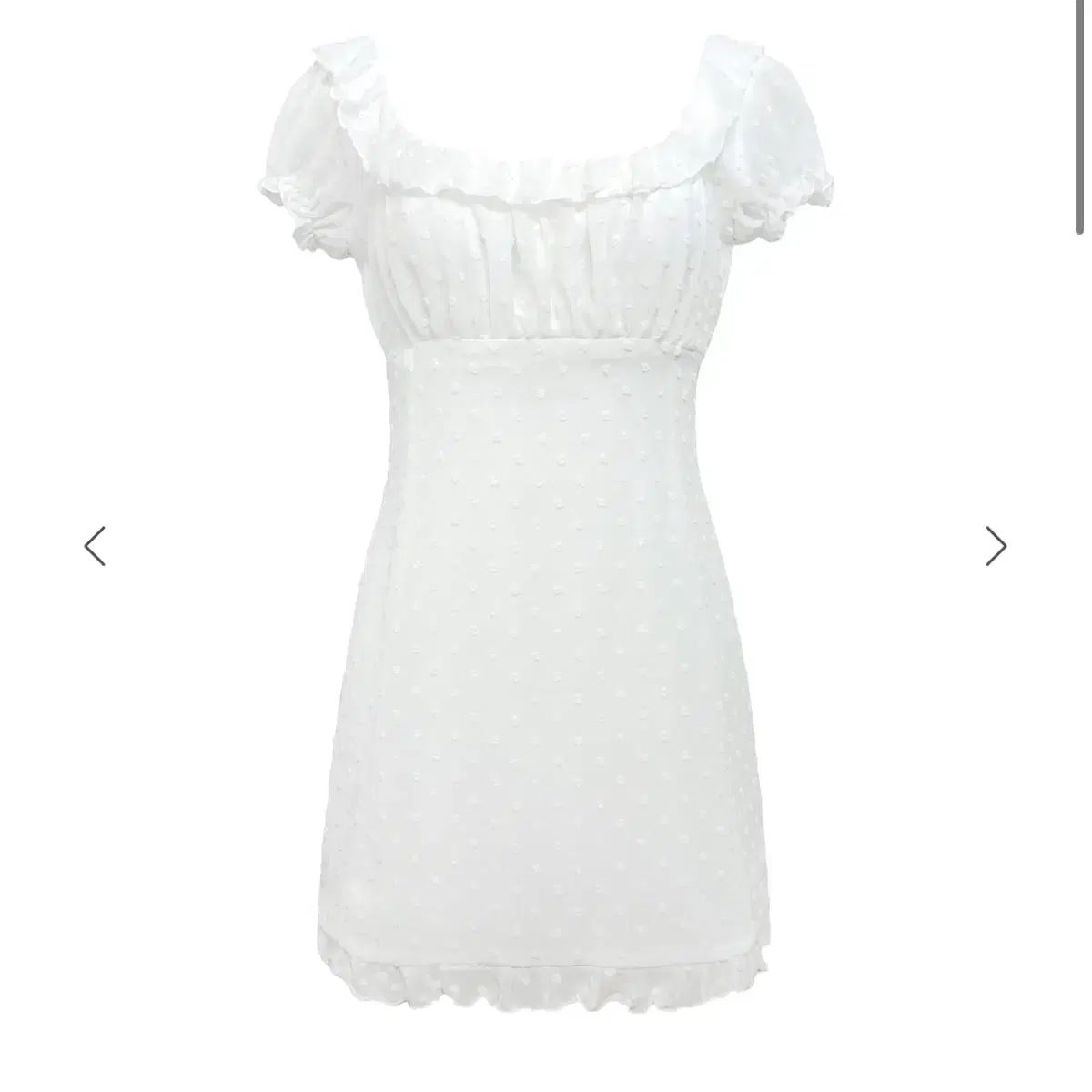 EXPIRED GIRL(エクスパイアードガール) SQUARE DOT MINI DRESS WHITE ONE PIECE