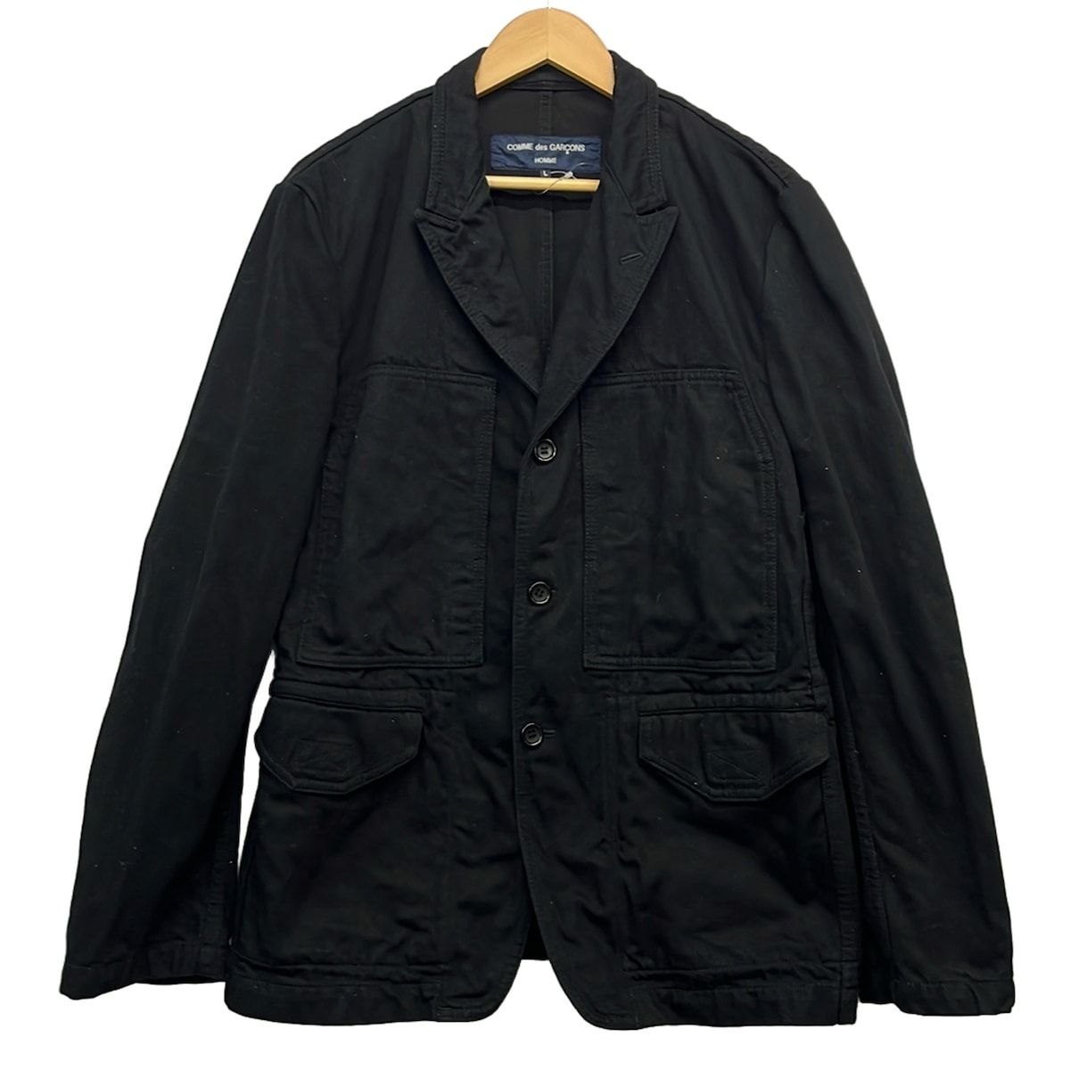 COMMEdesGARCONS HOMME(コムデギャルソンオム) ジャケット サイズL メンズ - 黒 長袖/春/秋