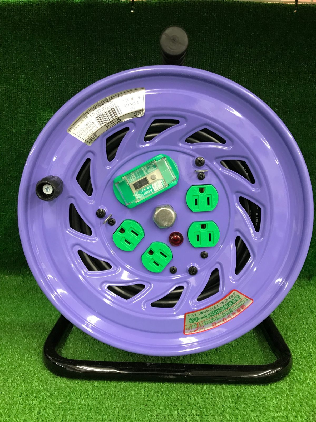 【中古品】【0906】日動工業 電工ドラム 15A×30m NF-EB34F NF-EB34F/62-3939-48　ITFK4OYY48DG
