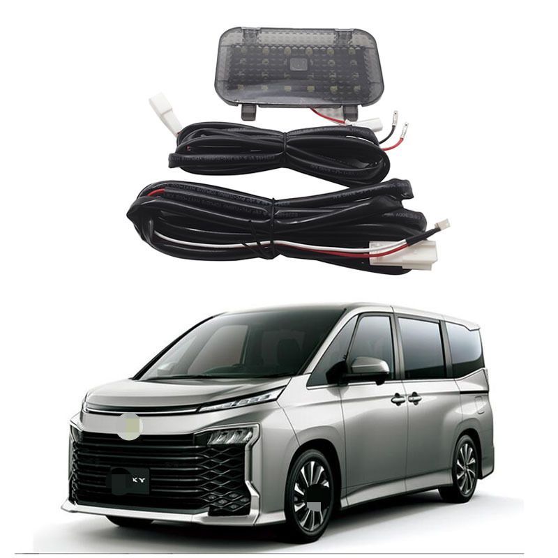 送料無料 トヨタ Toyota ヴォクシー VOXY 90系 2022年対応 バックドア増設ライト ラゲッジランプ 2点セット 白色光 ABS製 固定取付 トランクライト 荷室ライト リアゲートライト 内装パーツ 夜間の荷物出し入れ便利 専用設計