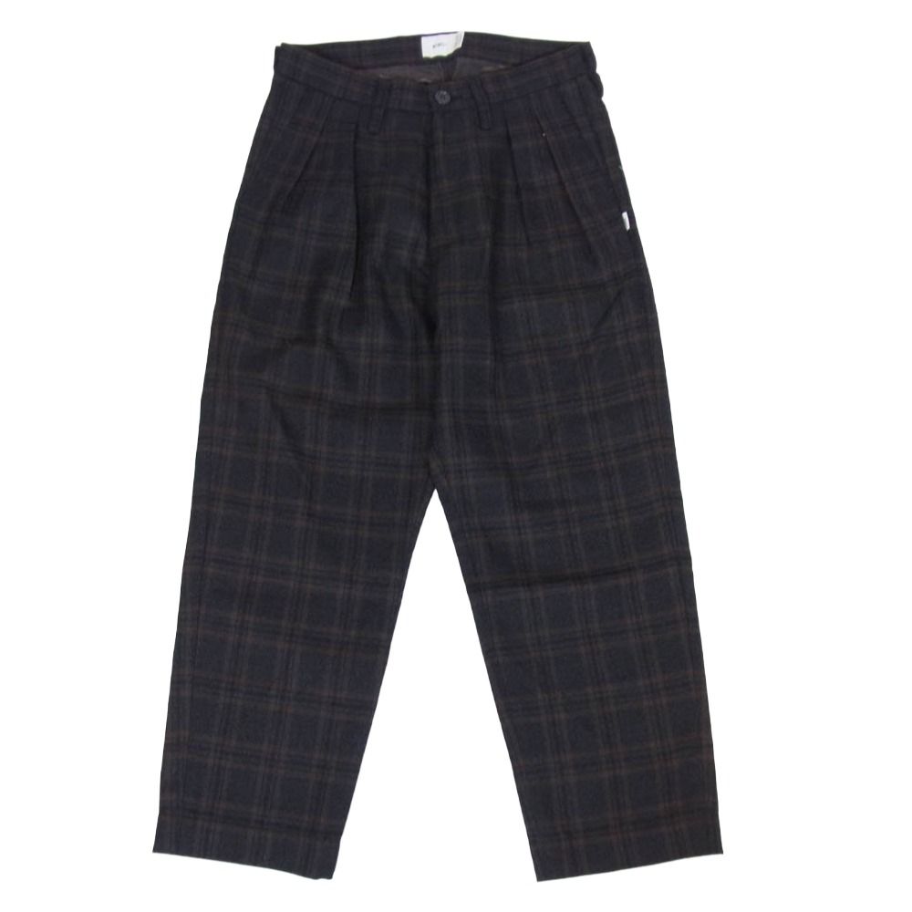 WTAPS ダブルタップス 20AW 202TQDT-PTM06 TUCK TROUSERS ウール トラウザー パンツ ネイビー系 01【中古】