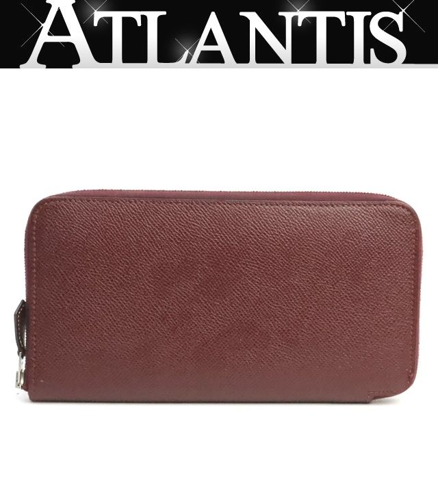 【広尾店】 エルメス HERMES アザップロングシルクイン 長財布 エプソン ルージュアッシュ SV金具 X刻印(2016年) 【19204】