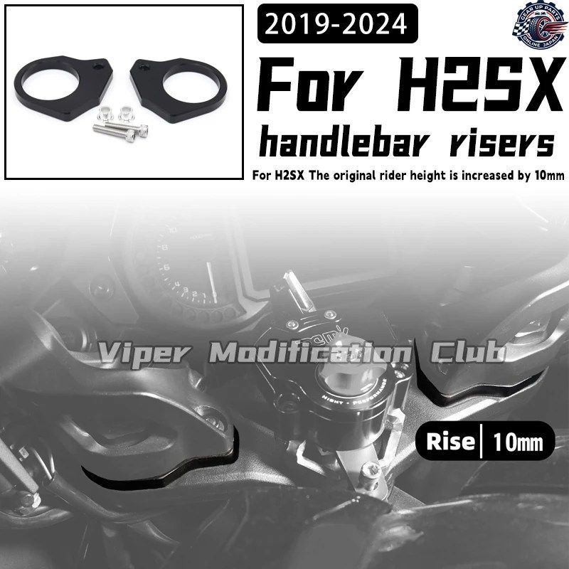 カワサキ H2SX H2SX モディファイド ハンドルバーライザー 下部ブラケット タップ 10mm 2019 - 24