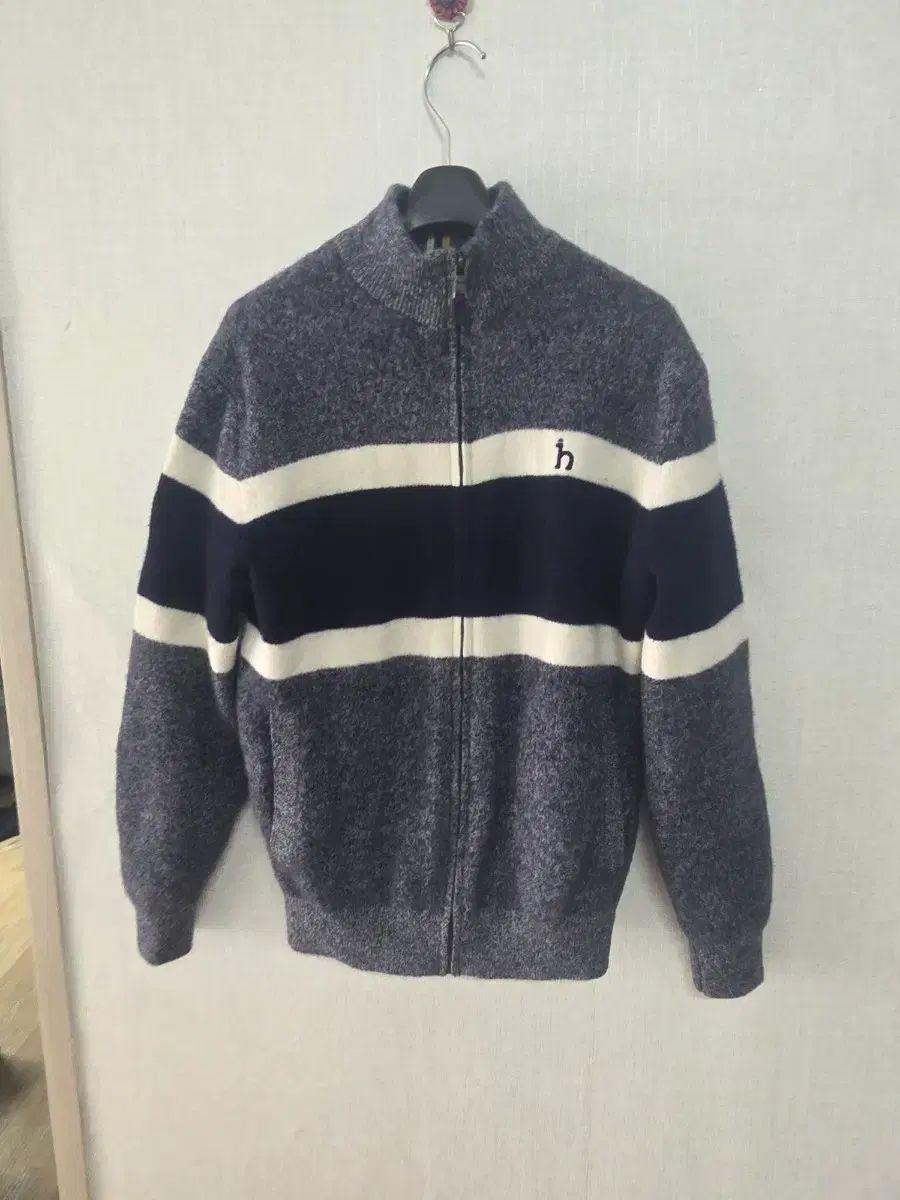 HAZZYS メンズ ジップアップ ニット 防風95