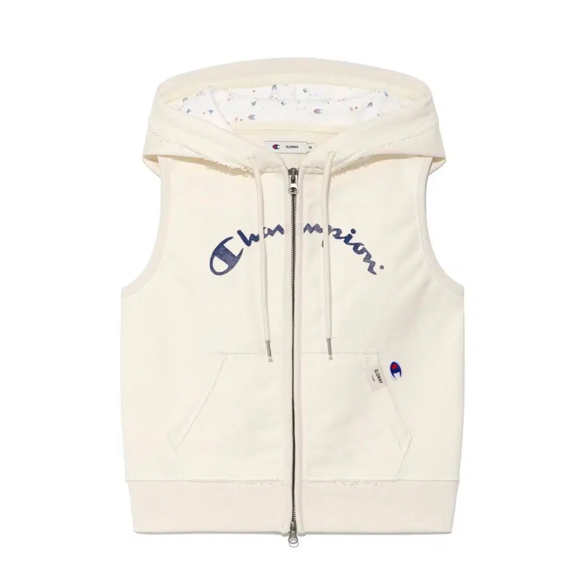 当日配送/M チャンピオン × グロウニー スウェット フーディー ベスト Cream