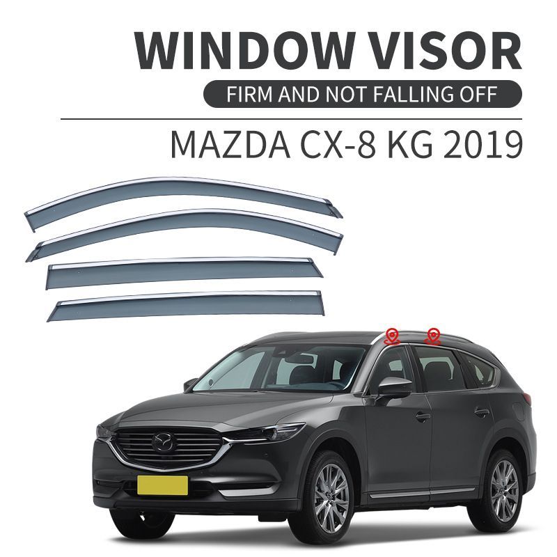 【送料無料】 マツダ CX-8 用 ドアバイザー ／ 耐候性UP UVカット 換気OK 風切り音低減 ／ 購入後カラー指定 ／ 適合確認は購入前にお問い合わせ