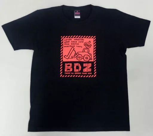中古】Tシャツ(女性アイドル) TWICE Tシャツ ブラック Mサイズ 「TWICE