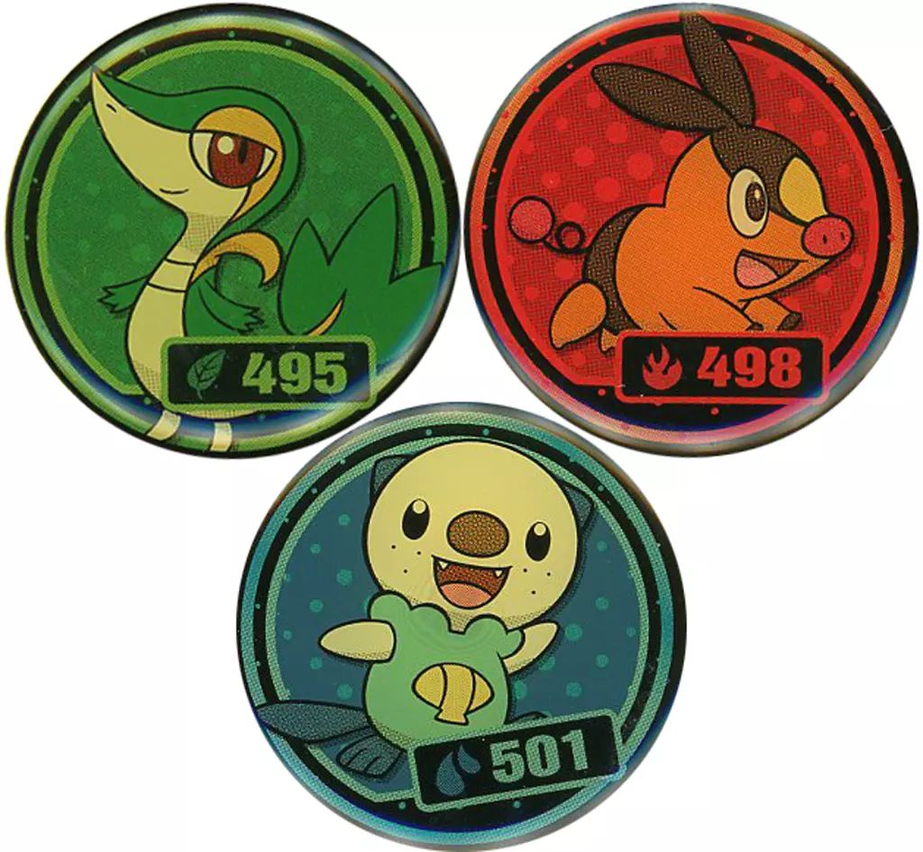 中古】バッジ・ピンズ ツタージャ＆ポカブ＆ ミジュマル ゲット