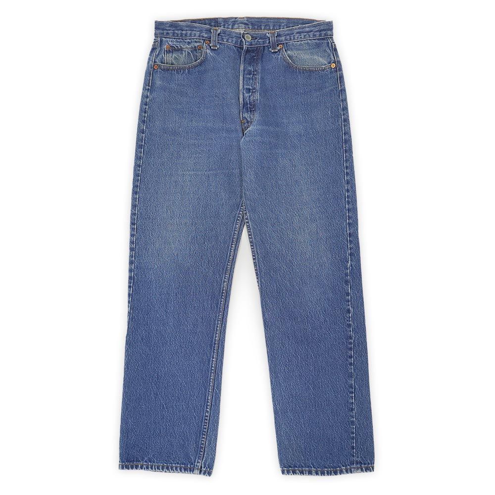 リーバイス Levi's 80s 80年代 501 デニムパンツ ジーンズ ストレート MADE IN USA アメリカ製 定番 アメカジ 505 ヴィンテージ 古着 メンズ ズボン・パンツ ブルー W34 L31相当【中古】