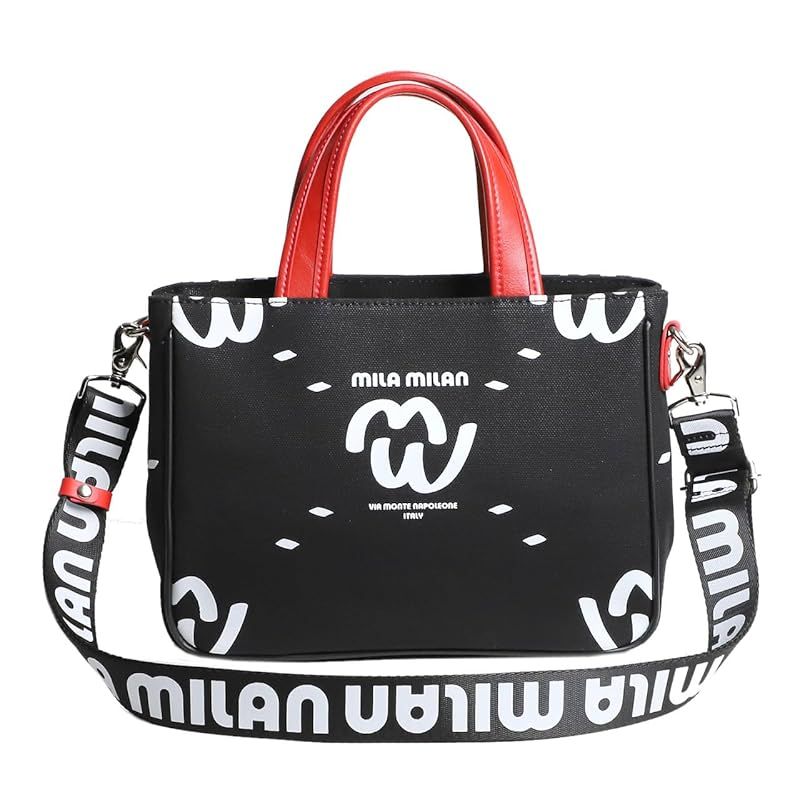 【新品】 [ミラミラン] ミミ ミニトートバッグ ショルダーバッグ 2WAY レディース 女性 コンパクト 帆布 撥水 No.259115(クロ)