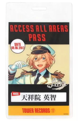 【中古】キャラカード(キャラクター) 天祥院英智 バックステージパス風カード 「あんさんぶるスターズ! ユニットソングCD 3rd vol.03 fine」 タワーレコード購入特典