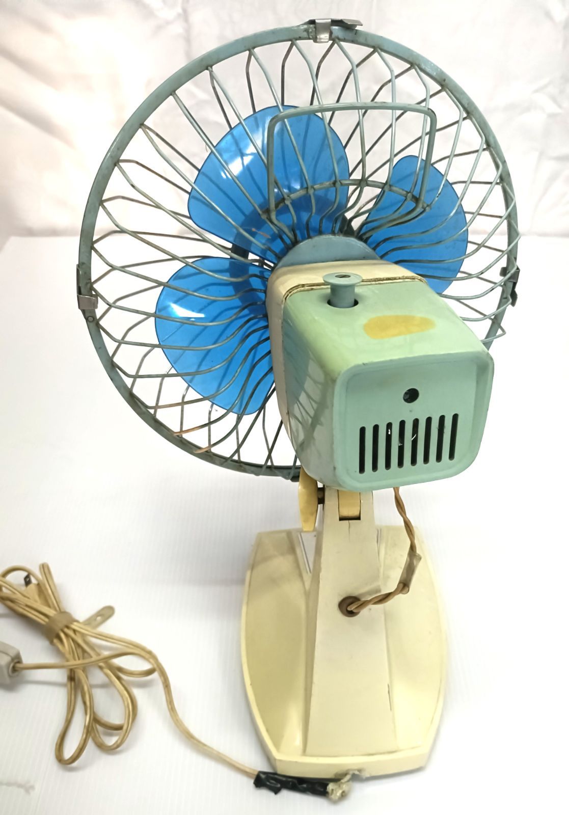 昭和レトロ スタンレー電気 卓上扇風機 SF-2191 青羽根 アンティーク