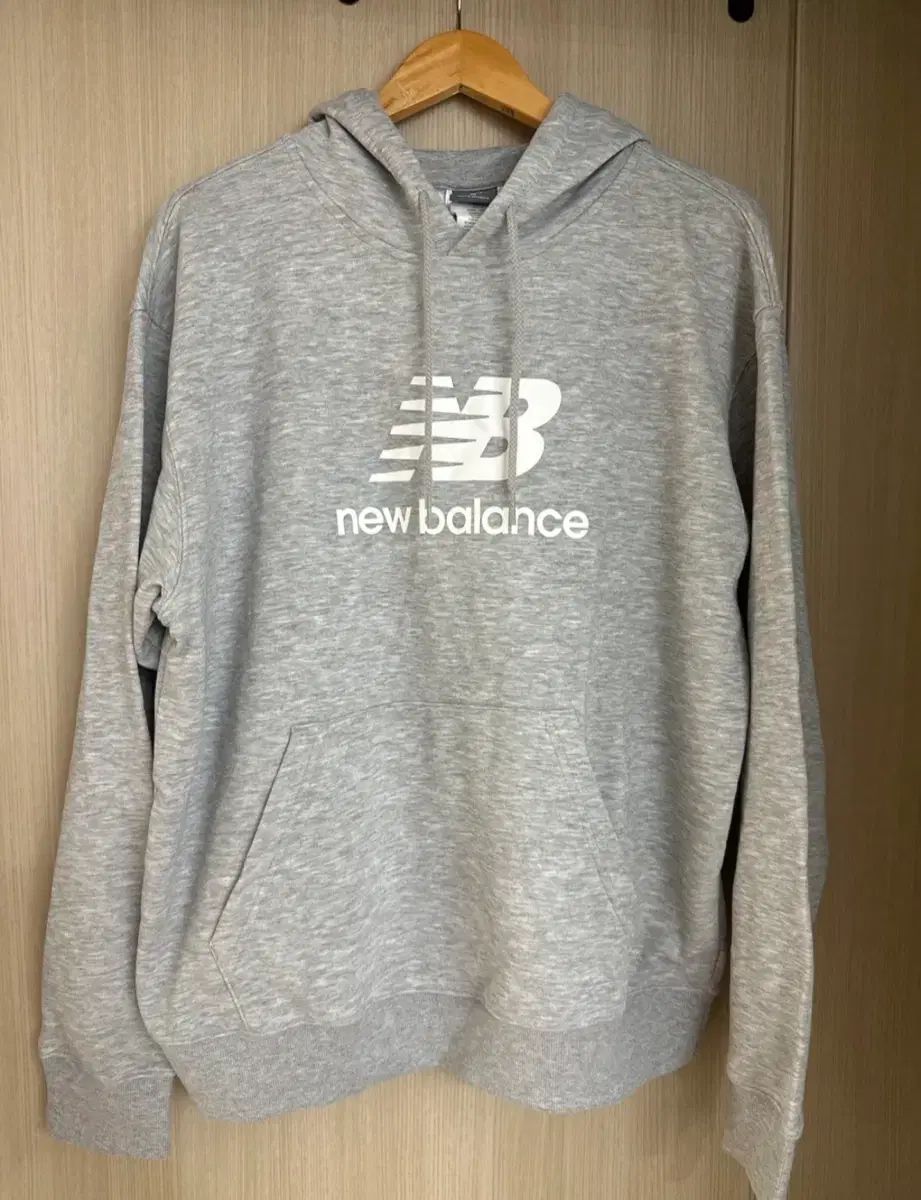 ニューバランス グレー フードTシャツ M