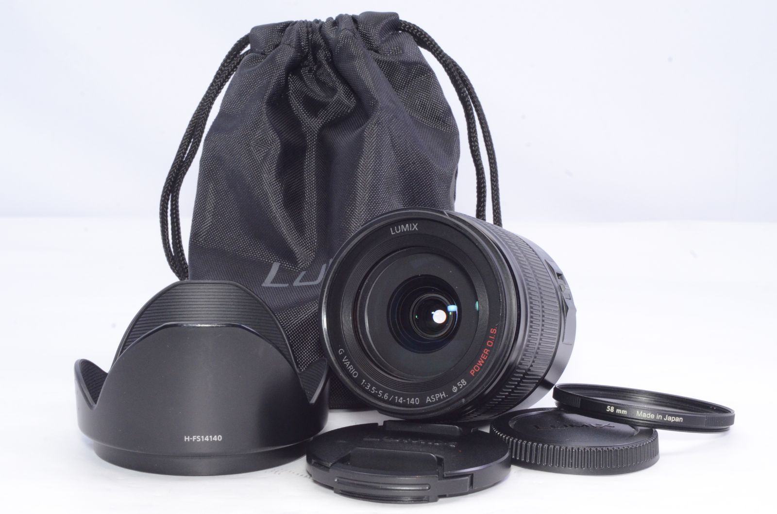 【美品】Panasonic LUMIX G VARIO 14-140mm F3.5-5.6 ASPH./POWER O.I.S H-FS14140-KA