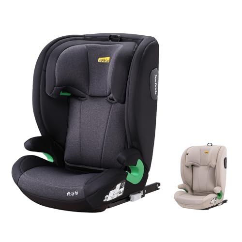 Jovikids チャイルドシート ISOFIX、 i-Size R129適合 100-150cm （3歳?12歳くら）子供用固定ガイド キャップとシートベルトクリップ、pms 18765f3a