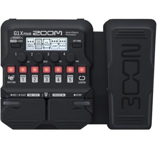 【新品】ZOOM ズーム G1X FOUR ギターマルチエフェクター ペダル付き アンプシミュレーター【国内正規品/3年延長】 70種以上のエフェクト 電池駆動 ルーパー ドラムマシン内蔵 軽量コンパクト Gシリーズ 57c57790