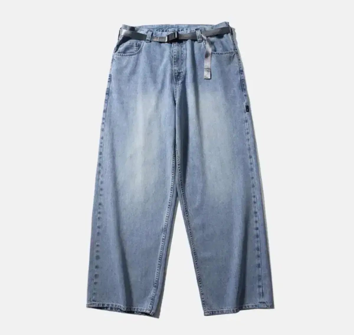 モイフ SS25 WIDE 6P BELTED DENIM PANTS