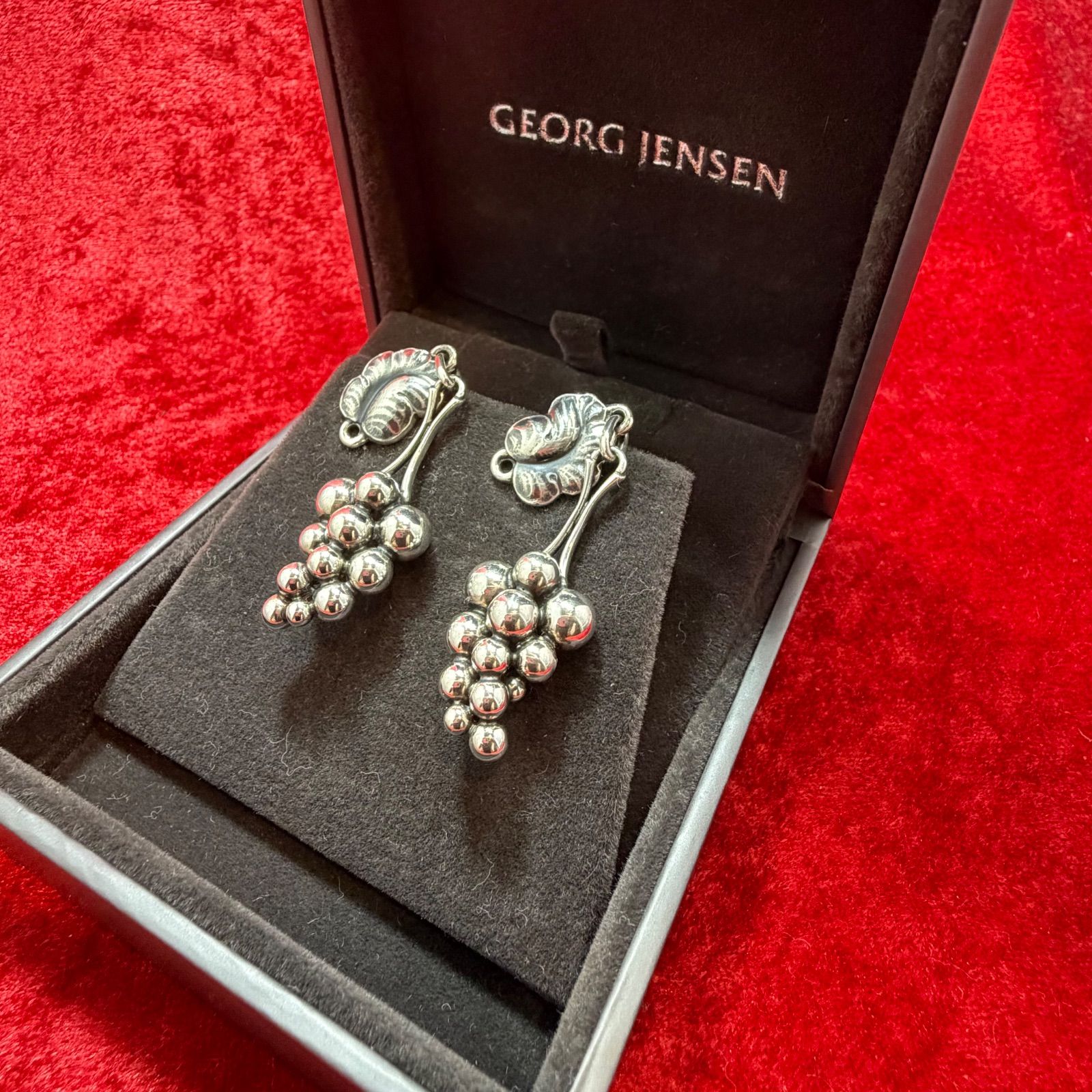 美品 ムーンライトグレープ イヤリング♯ 40 ジョージジェンセン/GEORG 