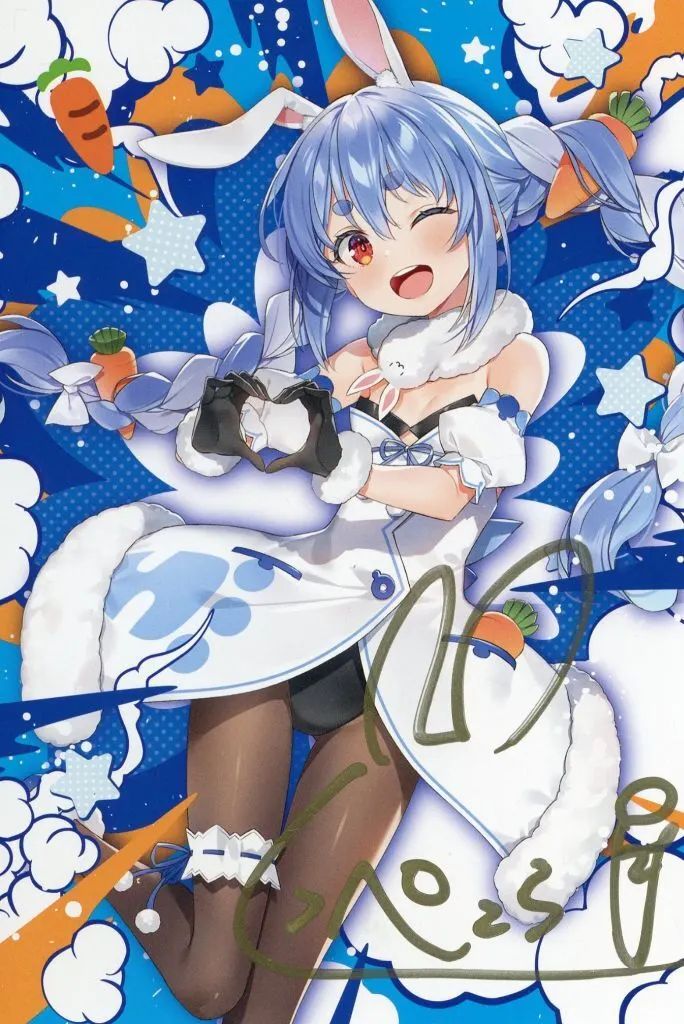 【中古】ポストカード 兎田ぺこら 直筆サイン入り 憂姫はぐれ描き下ろし ポストカード 「バーチャルYouTuber ホロライブ 兎田ぺこら 活動6周年記念 活動6周年記念フルセット 数量限定ver.」 購入特典