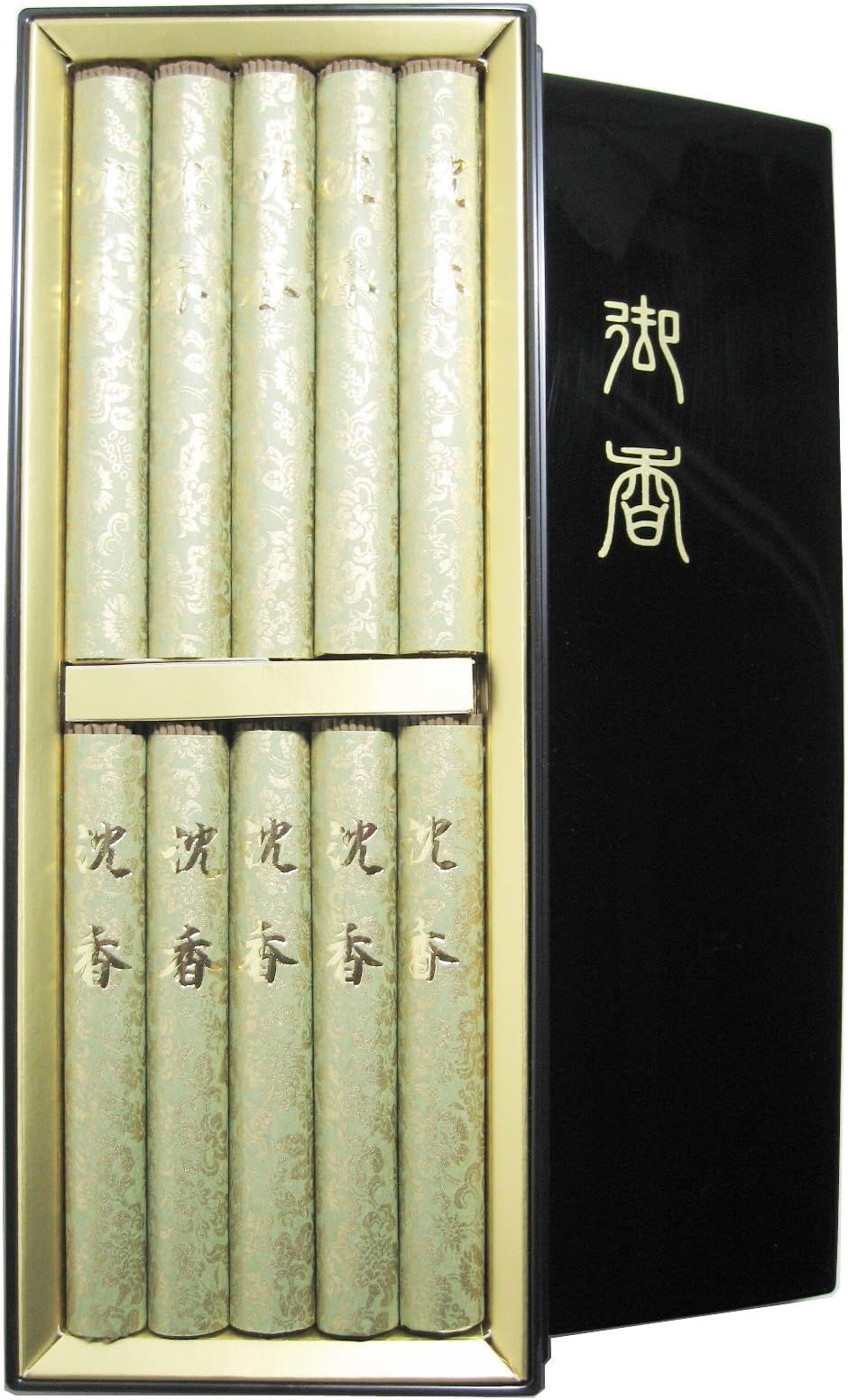 Awaji Baikundoの贈答用Incense Sticks Agarwood（塗箱） ご進物用Incense のし 名入れ 可能 お供え物 #871