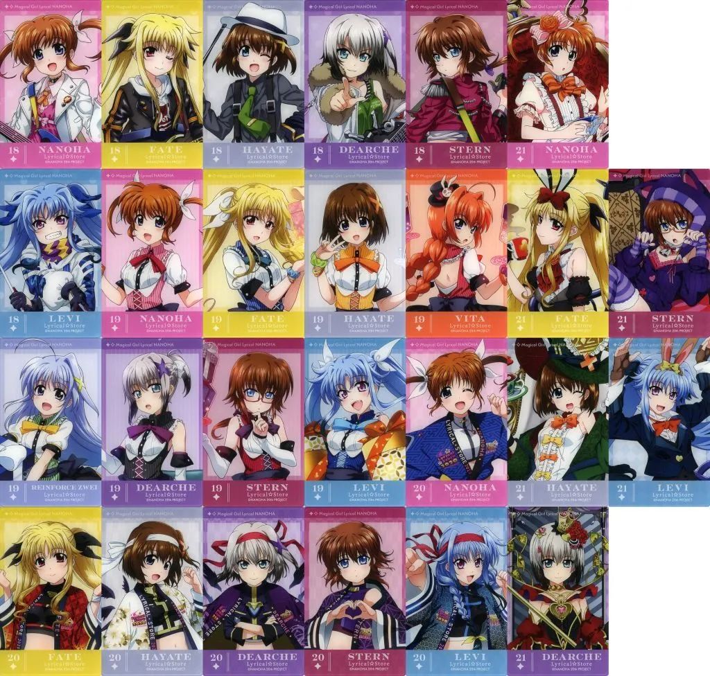 【中古】キャラカード 全26種セット 「魔法少女リリカルなのは リリカル☆ストア2025 ～リリカルメモリーズ～ アクリルカードコレクション 【A：2018～2021】 リリカルメモリーズVer.」