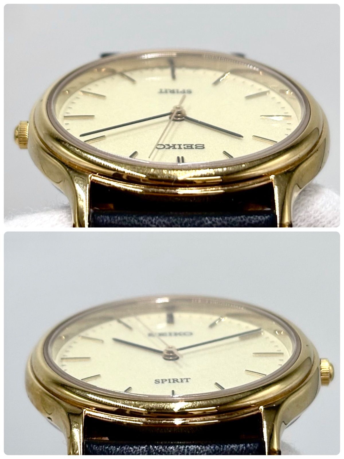 新品電池/稼動 SEIKO メンズ クォーツ ゴールド文字盤 ヴィンテージ 