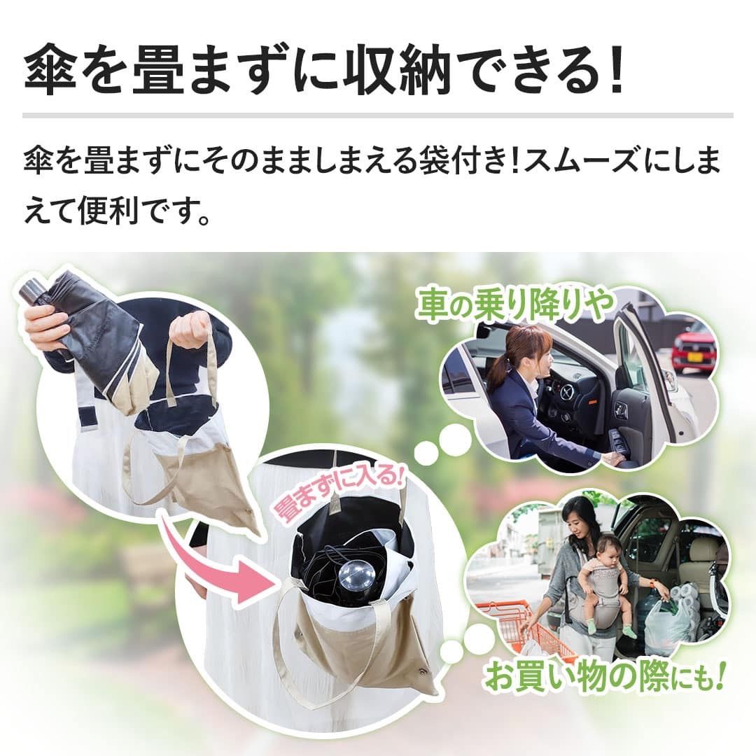 帝人アクシア　木陰日傘　晴雨兼用遮熱折りたたみ傘　アイボリー　TZPS009 帝人アクシア 木陰日傘 晴雨兼用遮熱折りたたみ傘 アイボリー TZPS009