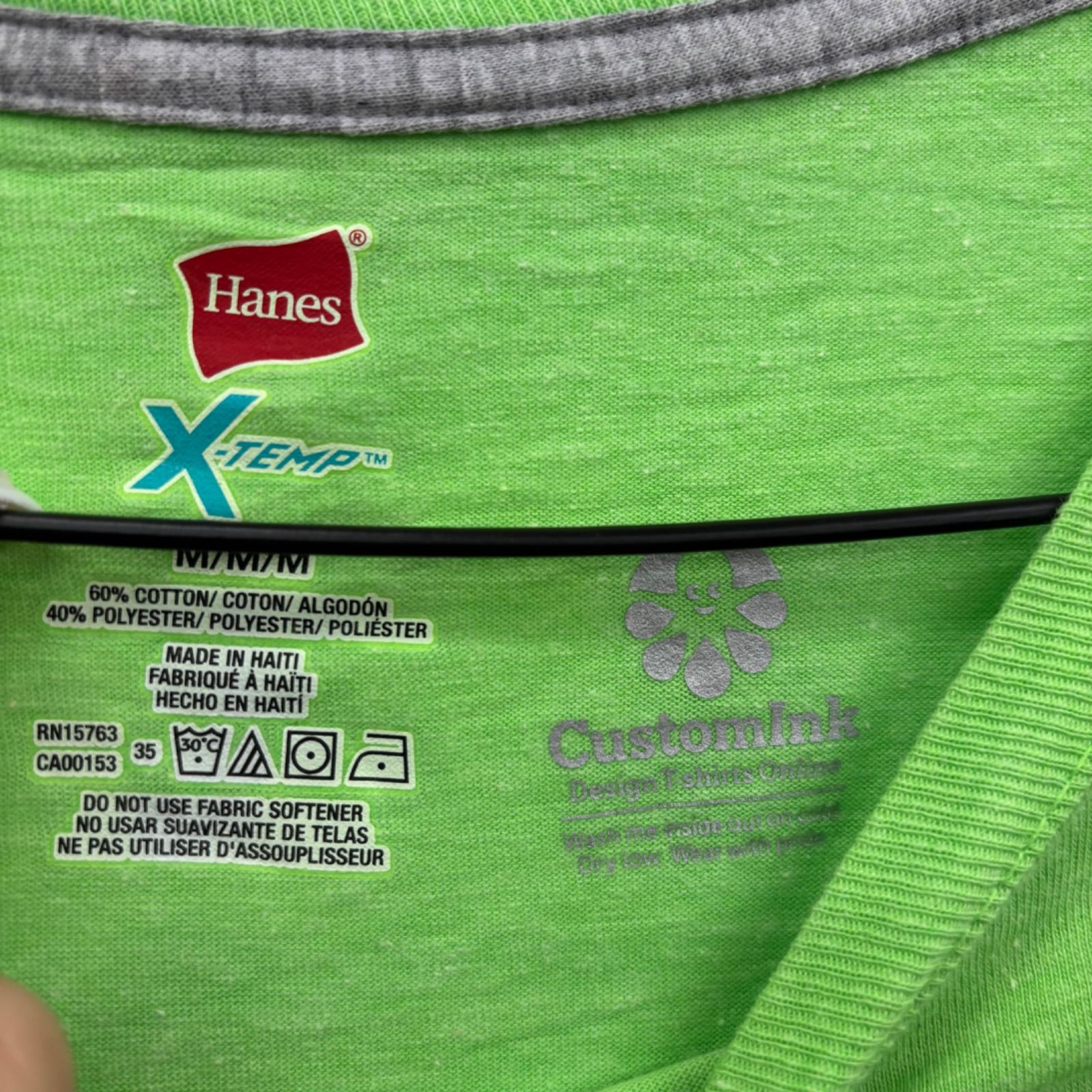 Y669 Hanes M ライトグリーン ウェイクサーフィン プリントTシャツ X 