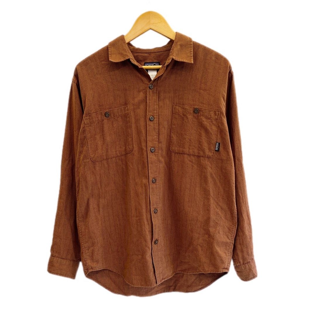 パタゴニア PATAGONIA 00’s ORGANIC COTTON SHIRT オーガニックコットンシャツ 茶 53836F6 長袖シャツ ブラウン Sサイズ 101MT-6315