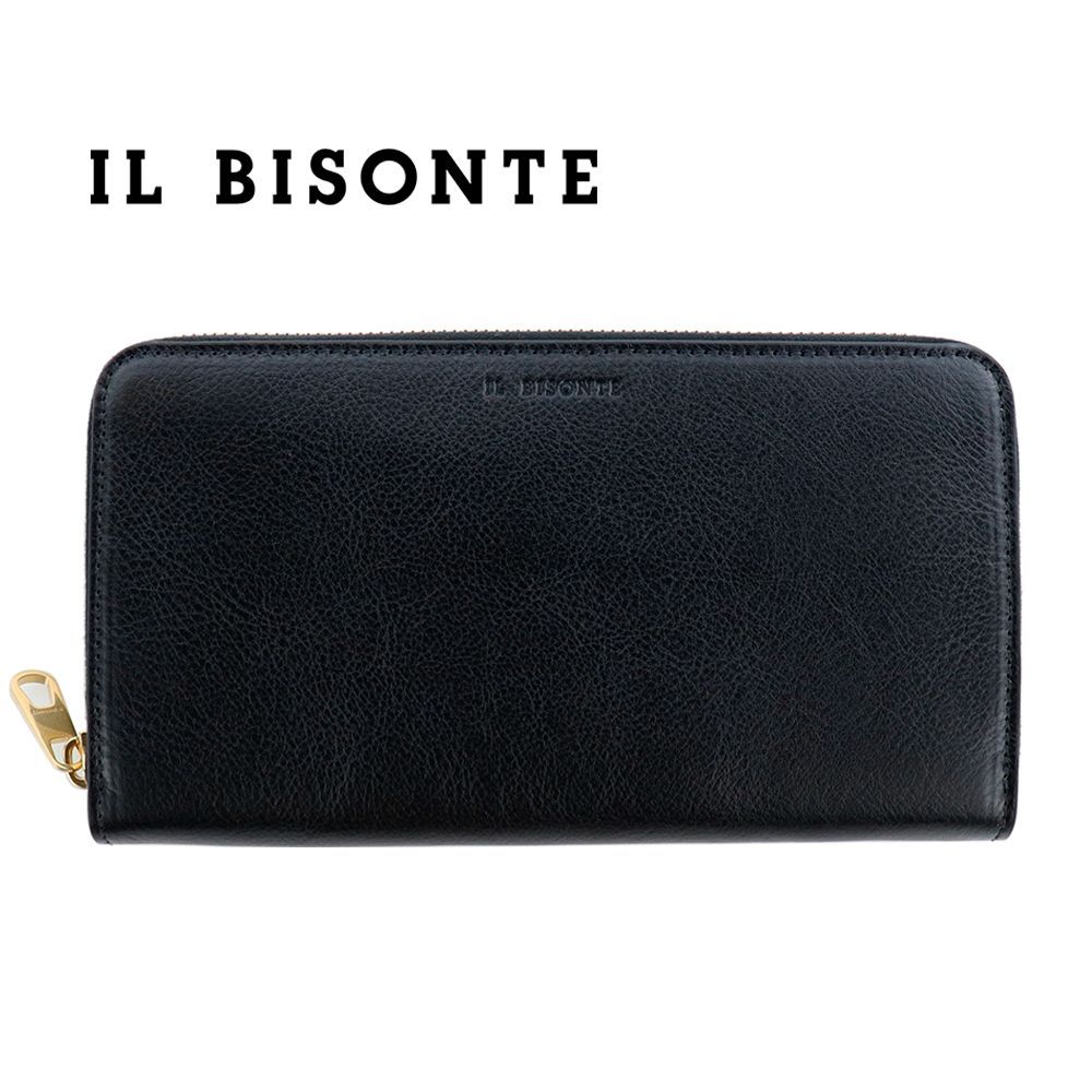 イルビゾンテ 財布 長財布 IL BISONTE ラウンドファスナー SZW039 PVX001 BK238H NERO ブラック ネロ FIFTY ON フィフティーオン 50周年記念限定モデル