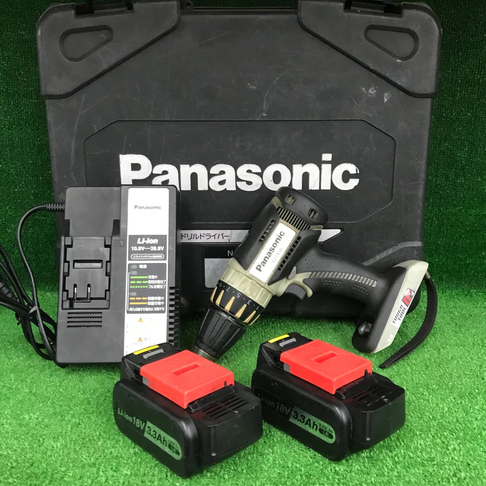 【中古品】【0906】パナソニック(Panasonic) 充電ドリルドライバー (18V) グレー EZ7450LR2S-H　IT5SV9BYZYDK