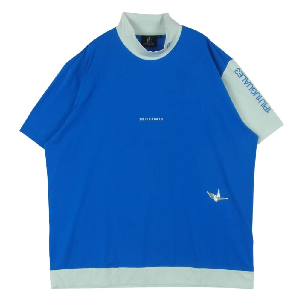 1piu1uguale3 ウノピュウノウグァーレトレ GDT011 POE417 ADP GOLF ゴルフ S/S MOCK NECK モックネック スモールロゴ 半袖 Tシャツ カットソー ブルー系 ホワイト系 XL VI 6【中古】 8,568円