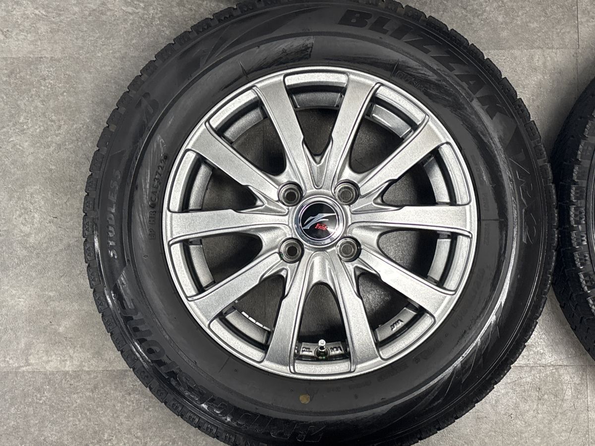 美品】FANG 14in 5.5J +38 PCD100 ブリヂストン ブリザック VRX2 175