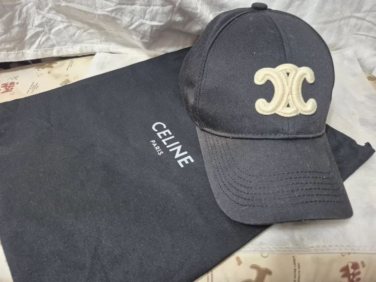 Celine セリーヌ トリオンフ ベースボールキャップ ブラック M