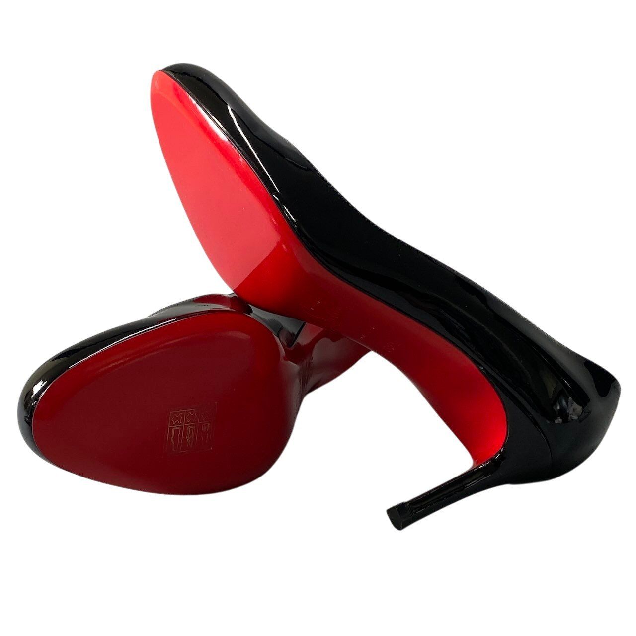 極美品》 Christian Louboutin クリスチャンルブタン エナメルパンプス 