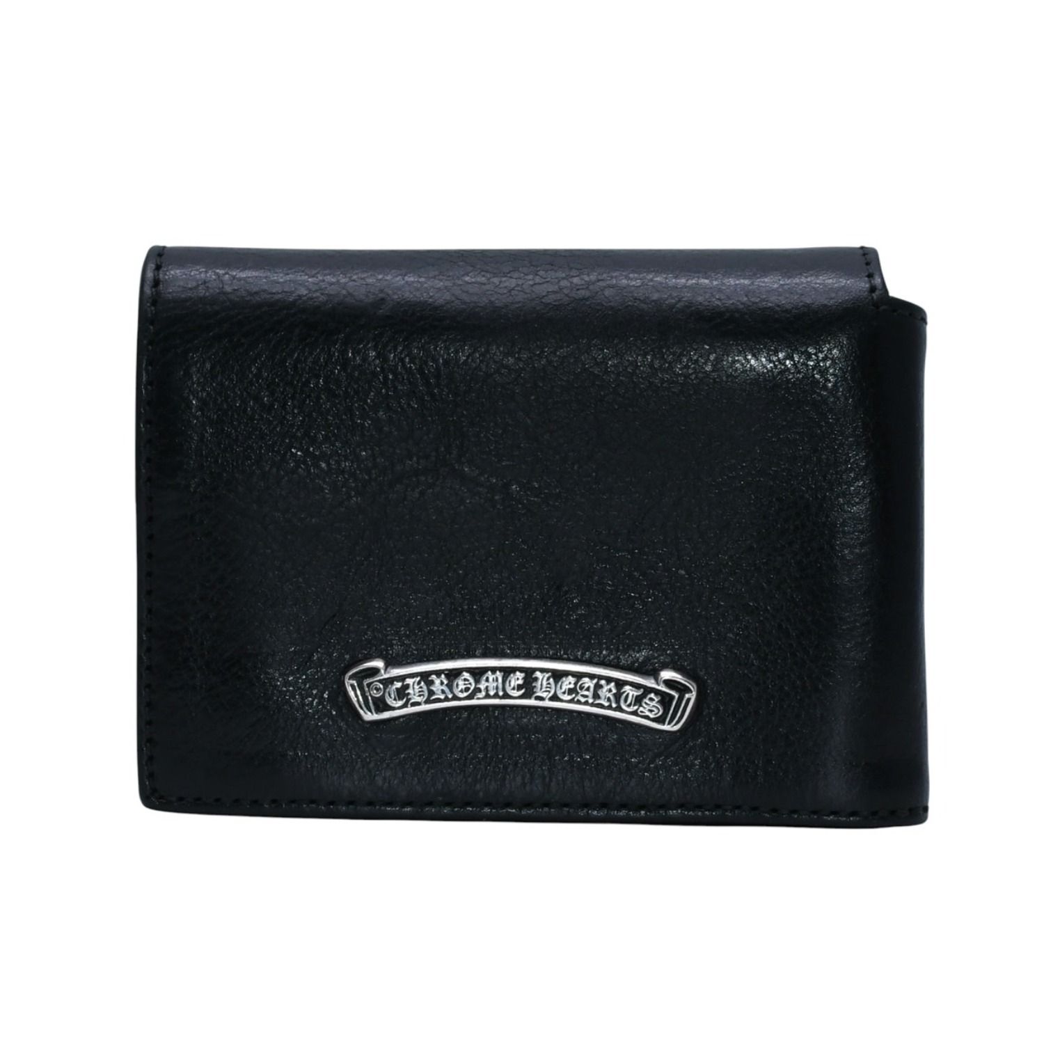 CHROME HEARTS クロムハーツ レザーカードケース 三つ折り スクロール 