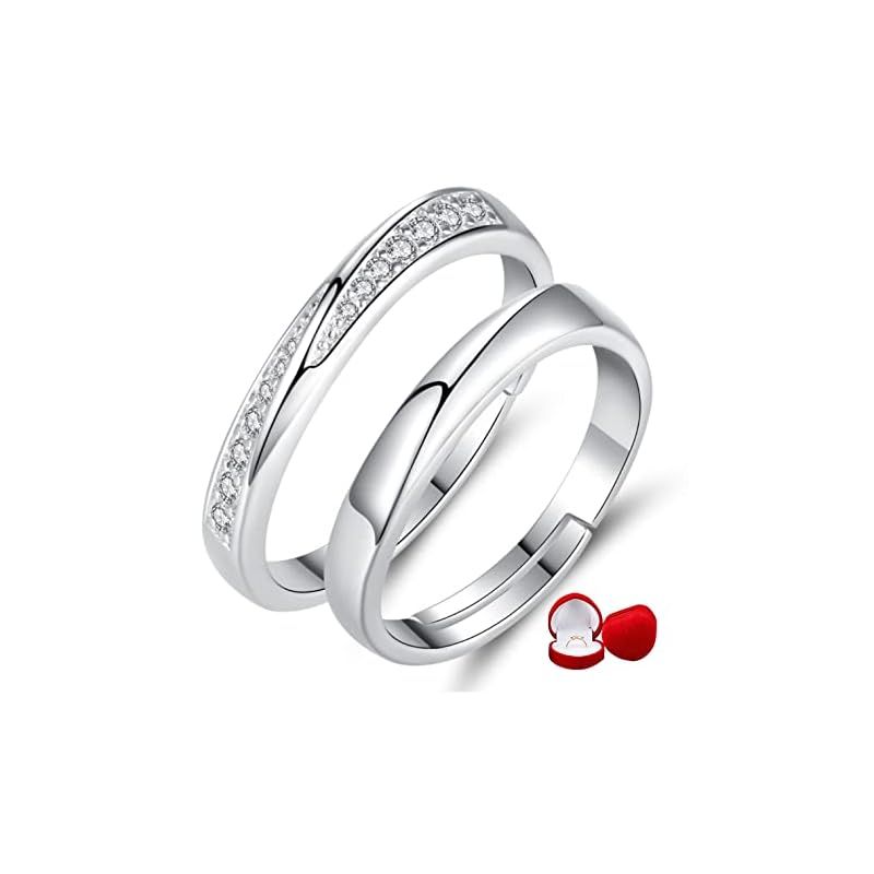 [C-Girls真珠屋] すっきりとした2ラインS字のリング 5A級 結婚指輪 ダイヤモンドたっぷりリング サイズが自由に調整できる 誕生日プレゼント czダイヤモンド 贈り物 記念日 プレゼント ベネチアスライド調整 全品ギフトラッピング 8,485円