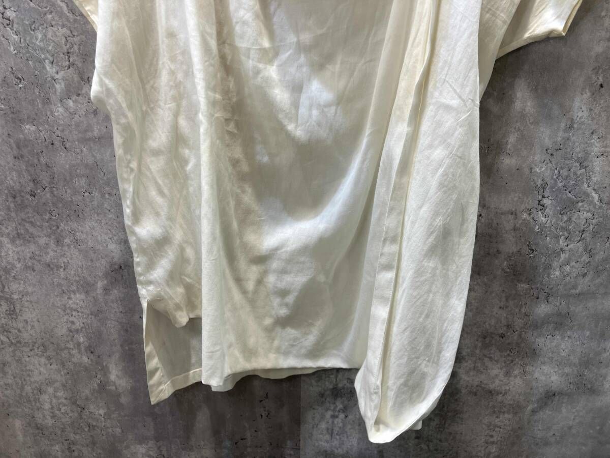 90s archive／ISSEY MIYAKE Asymmetrical pullover shirt white size9