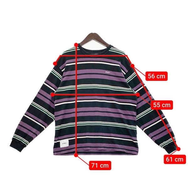 WTAPS ダブルタップス ボーダー 長袖 カットソー ロンT JAM LS TEE 
