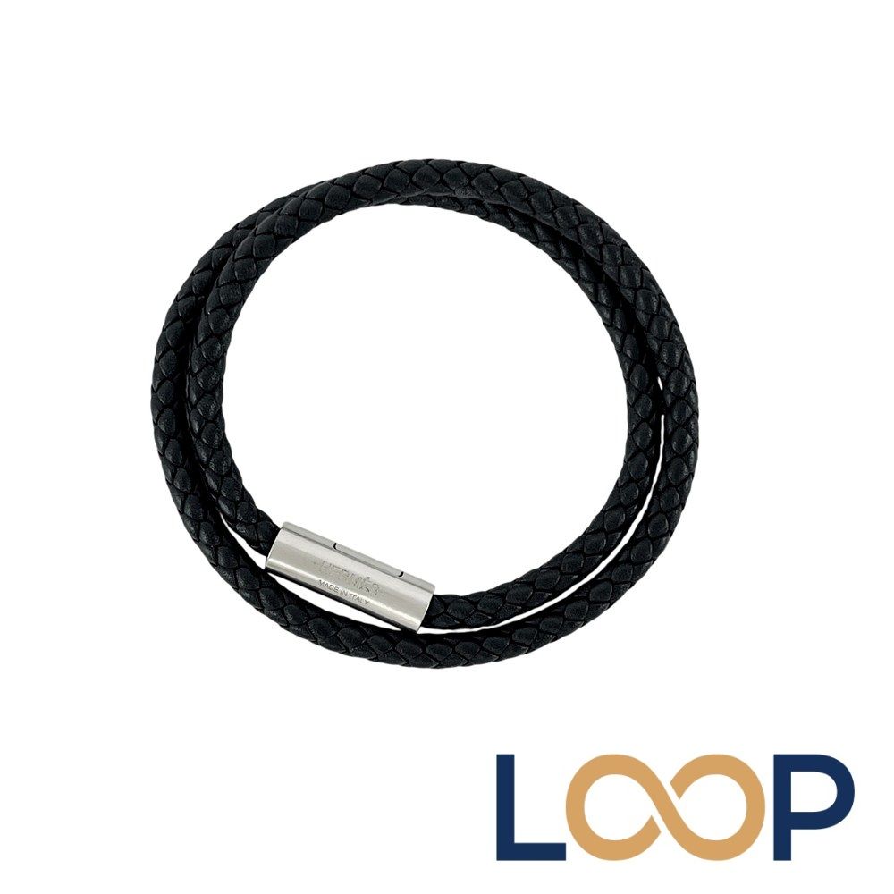 エルメス ■新同■ ブレスレット バングル アクセサリー レザー SS ブラック【624278】9