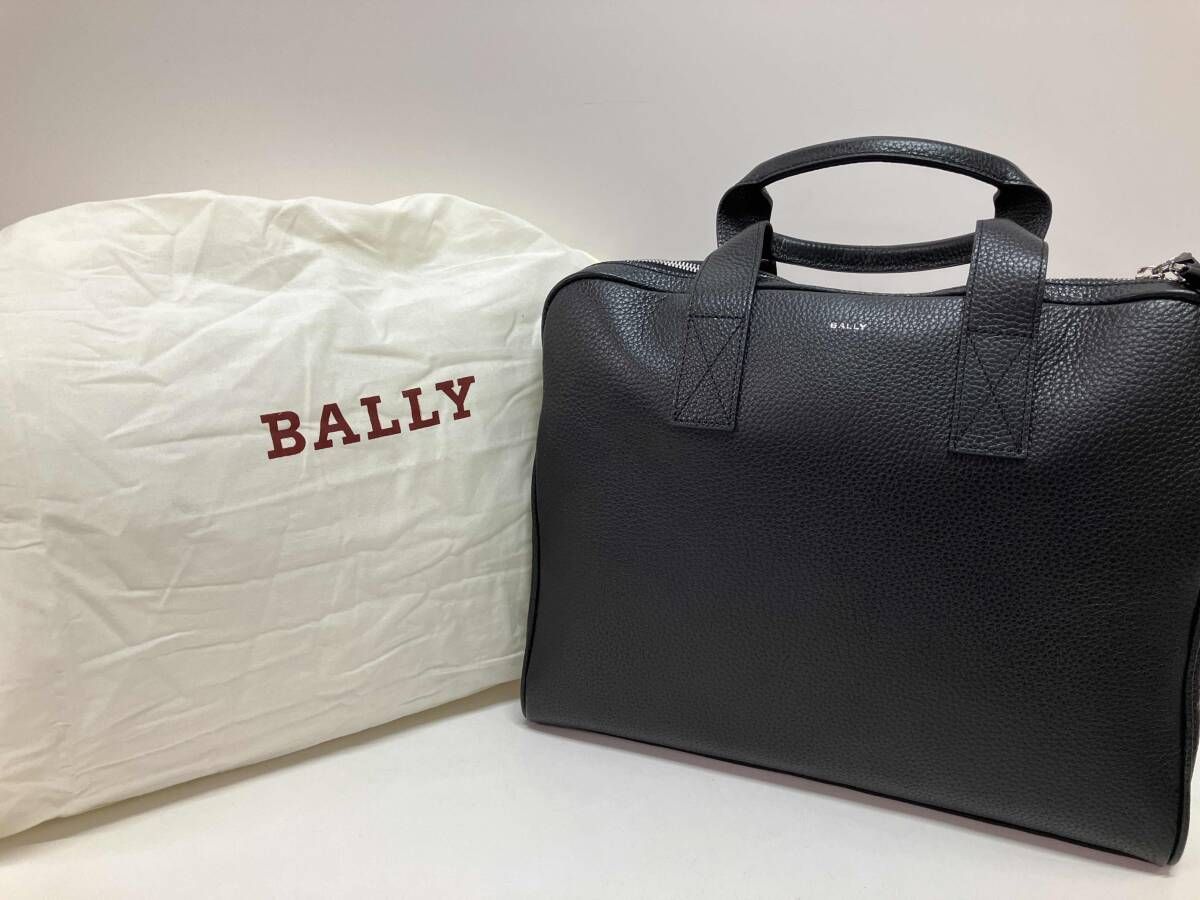 BALLY バリー ブリーフケース YORK SLIM BRIEF ブラック レザー 2way 美品 袋付き