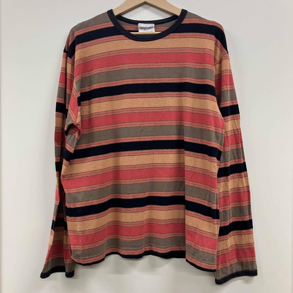 agnes b. / アニエスベー 長袖Tシャツ ボーダー 暖色系 サイズ2