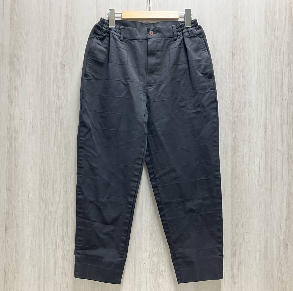 COMME des GARCONS DM-P034 サイズ表記XS 黒 ブラック 格子柄 ロングパンツ コムデギャルソン