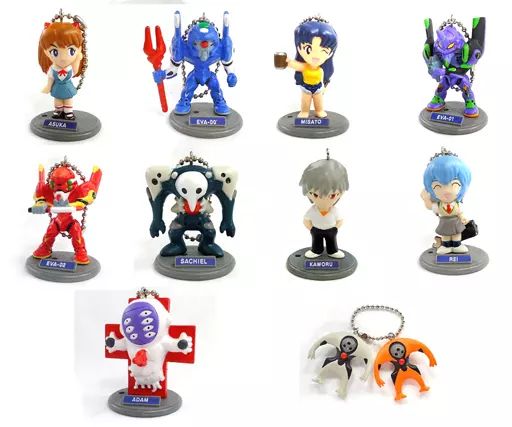 【中古】キーホルダー・マスコット(キャラクター) 全10種セット キーチェーンフィギュア2 「新世紀エヴァンゲリオン」