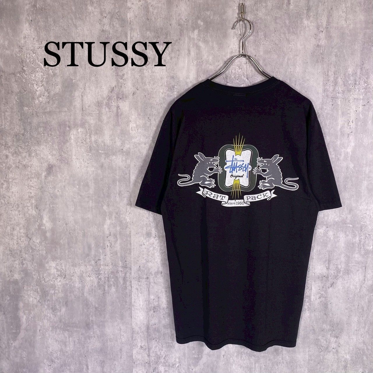 STUSSY』ステューシー (M) ラットパックデザインTシャツ 半袖-ネット買蔵